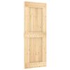 vidaXL Porta scorrevole NARVIK Naturale e Nero 80 x 210 cm (213,5 cm)