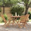 vidaXL Set da Pranzo da Giardino 5 pz in Legno Massello di Teak