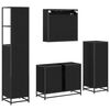 vidaXL Set di mobili per il bagno 4 pcs Rovere Nero Legno multistrato