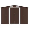 vidaXL Casetta da Giardino 257x298x178 cm in Metallo Marrone
