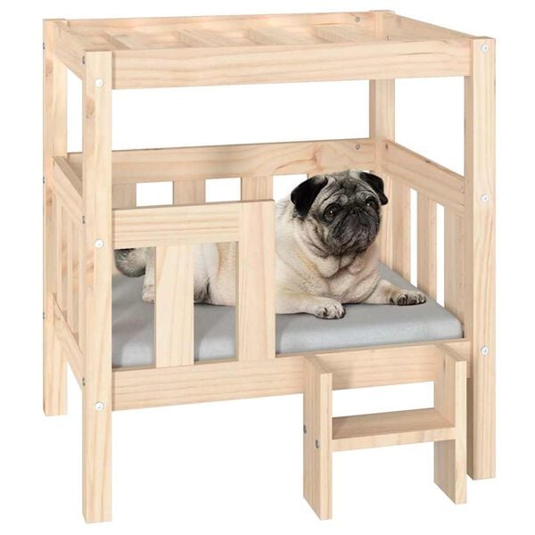 vidaXL Cuccia per Cani 65,5x50,5x70 cm in Legno Massello di Pino