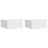 vidaXL Mobiletto da notte a muro 2 pcs Bianco 49 x 34,5 x 24 cm