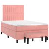 vidaXL Giroletto a Molle con Materasso Rosa 120x190 cm in Velluto