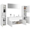 vidaXL Set Mobili da Bagno Bianco in Truciolato