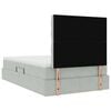 vidaXL Letto con contenitore e LED Grigio chiaro 120 x 190 cm Velluto