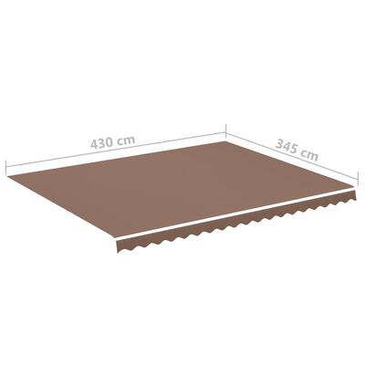 vidaXL Tessuto di Ricambio per Tenda da Sole Marrone 4,5x3,5 m