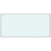 vidaXL Paraschizzi per Cucina Bianco 100x50 cm in Vetro Temperato