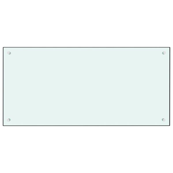 vidaXL Paraschizzi per Cucina Bianco 100x50 cm in Vetro Temperato