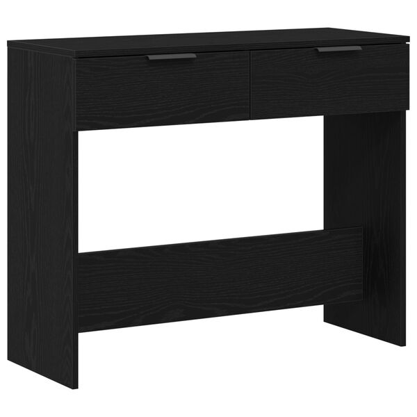 vidaXL Tavolo consolle Rovere nero 90 x 36 x 75 cm Legno multistrato