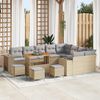 vidaXL Set Divano da Giardino con cuscino 13 pcs Beige e Grigio Chiaro