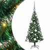 vidaXL Albero di Natale artificiale con luci integrate Verde 120 cm