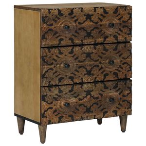 vidaXL Credenza con Ripostiglio Marrone 60 x 33,5 x 75 cm