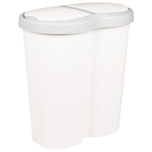 vidaXL Cestino della Spazzatura Bianco 48 x 30 x 51 cm PP