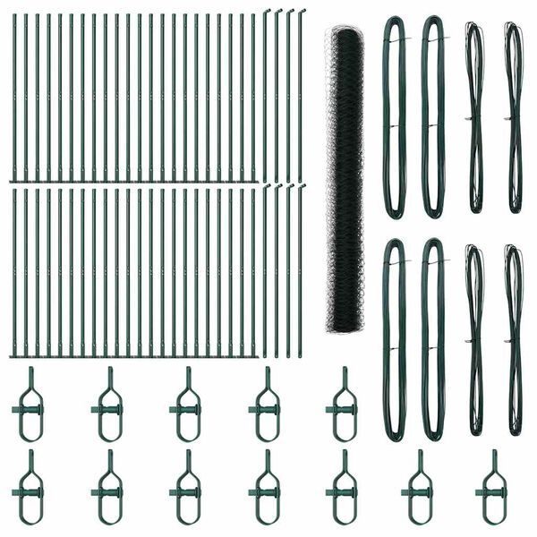 vidaXL Palo della recinzione Verde 100 x 1,4 m (rete 50 mm)