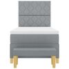 vidaXL Letto a molle con materasso Grigio chiaro 100 x 200 cm Tessuto