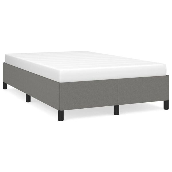 vidaXL Giroletto senza Materasso Grigio Scuro 120x190 cm in Tessuto