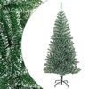 vidaXL Albero di Natale Artificiale con Neve Fioccata Verde 210 cm