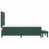 vidaXL Letto a molle con materasso Verde scuro 90 x 190 cm Velluto