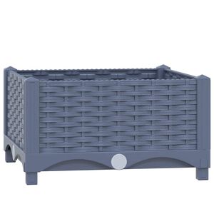 vidaXL Fioriera Rialzata 40x40x23 cm in Polipropilene