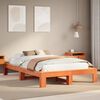 vidaXL Letto senza Materasso Marrone Cera 120x190 cm in Legno di Pino