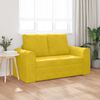 vidaXL Divano letto 60cm Giallo Velluto