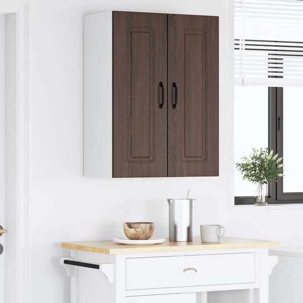 vidaXL Mobile da cucina Kalmar 2 pcs Rovere Marrone 30 x 31 x 80 cm