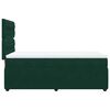 vidaXL Giroletto a Molle con Materasso Verde Scuro 80x200 cm Velluto