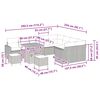 vidaXL Set Divano da Giardino 13 pcs Beige e Grigio Chiaro polyrattan
