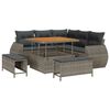 vidaXL Set Divano da Giardino 8 pcs Grigio polyrattan