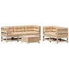 vidaXL Set Divani Giardino 6 pz con Cuscini in Legno Massello di Pino