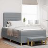 vidaXL Letto a molle con materasso Grigio chiaro 120 x 200 cm Tessuto