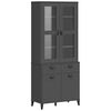 vidaXL Credenza VIKEN Grigio Antracite 80x40x190cm Legno Massello Pino