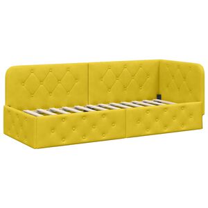 vidaXL Cornice del letto ad angolo Giallo 80 x 200 cm Velluto