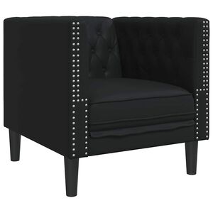 vidaXL Divano Nero 74,5 x 71 x 70,5 cm PVC