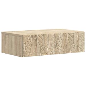 vidaXL Tavolino da Parete Laterale Rovere Sonoma 59 x 34,5 x 17 cm