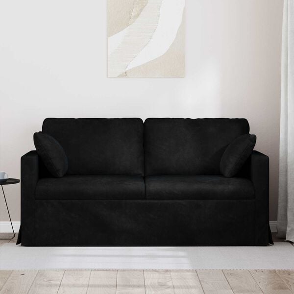 vidaXL Divano Nero 158 x 78 x 80 cm Velluto