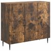vidaXL Credenza Rovere Fumo 89 x 34,5 x 80 cm Legno ingegnerizzato