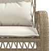 vidaXL Set Divano da Giardino 4 pz con Cuscini Beige in Polyrattan