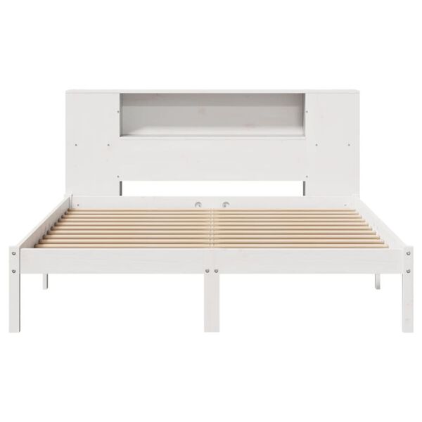 vidaXL Letto Libreria senza Materasso Bianco 140x190 cm Legno di Pino