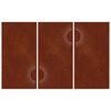 vidaXL Decorazioni Muro da Giardino 3 pz 105x55 cm Sole Acciaio Corten