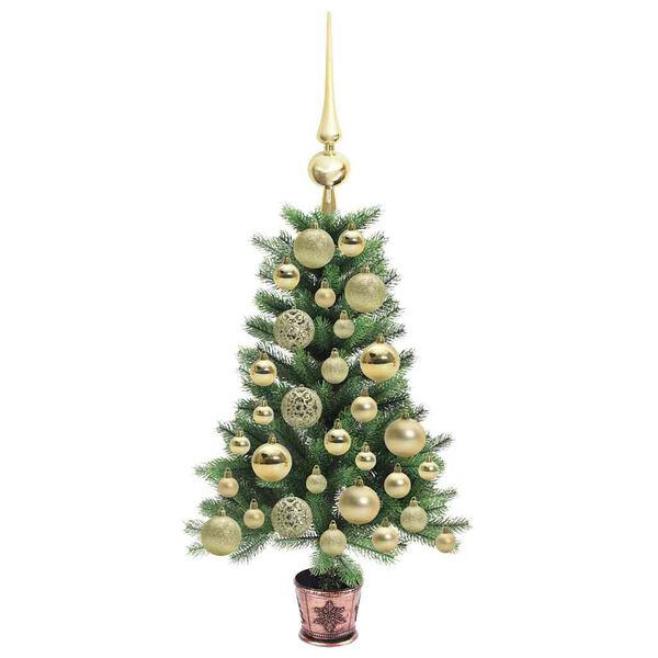 vidaXL Albero di Natale con 150 LED con supporto Verde 65 cm PE