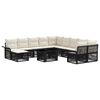 vidaXL Set Divano da Giardino 12 pz Nero e Bianco Crema polyrattan