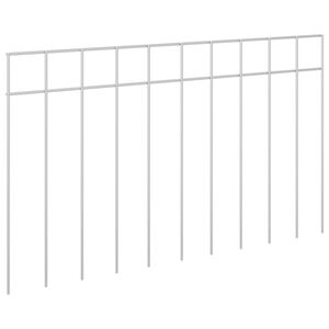 vidaXL Pannello di Recinzione da Giardino 48 pz 50 x 30 cm Argento