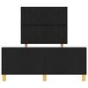 vidaXL Struttura del letto con testiera Nero 120 x 190 cm Tessuto