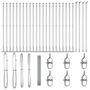 vidaXL Palo della recinzione Argento