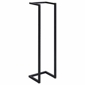 vidaXL Portasciugamani da Terra Nero 25x20x95 cm Ferro