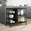 vidaXL Carrello da Cucina Nero 100x45x89,5 cm in Legno Multistrato