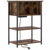 vidaXL Armadio da Notte Rovere fum&eacute; 55 x 31 x 76 cm