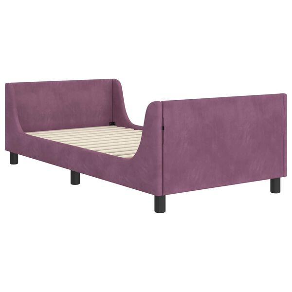 vidaXL Struttura letto bambini con testata Viola 80 x 200 cm Velluto