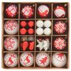 vidaXL Set di Palle di Natale 40 pcs Rosso e Bianco Plastica